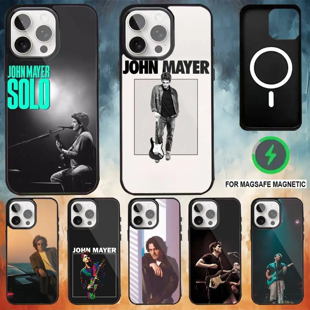 

J-John Mayer Phone Case For iPhone 17,16,15,14,13,12,Plus,Pro,Max For Magsafe Magnetic Wireless Charge