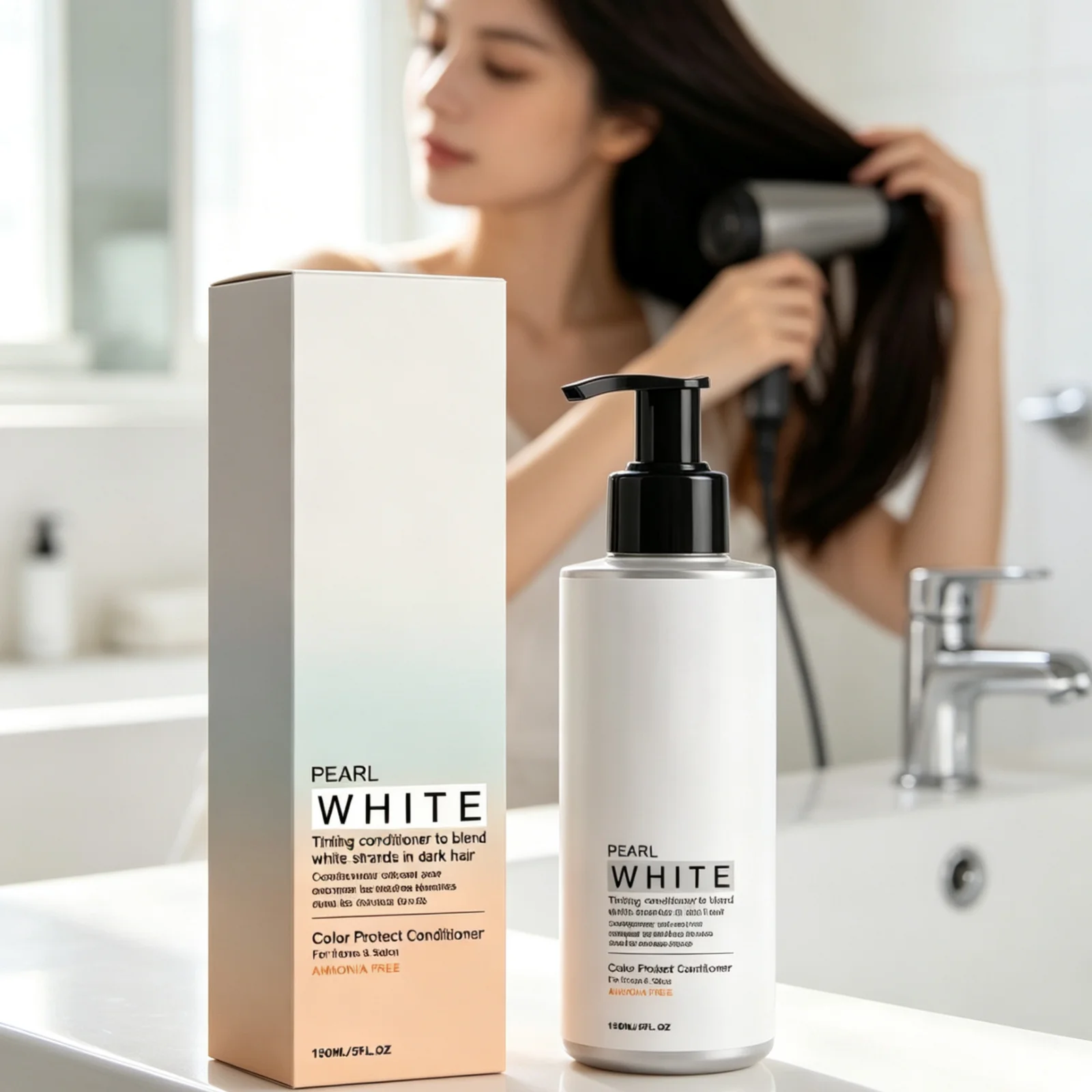 Color Protect Conditioner Deep Nourishing Even Hair Color Grey Hair Coverage Smooth Long Lasting Hold Tinting Conditioner 150ml