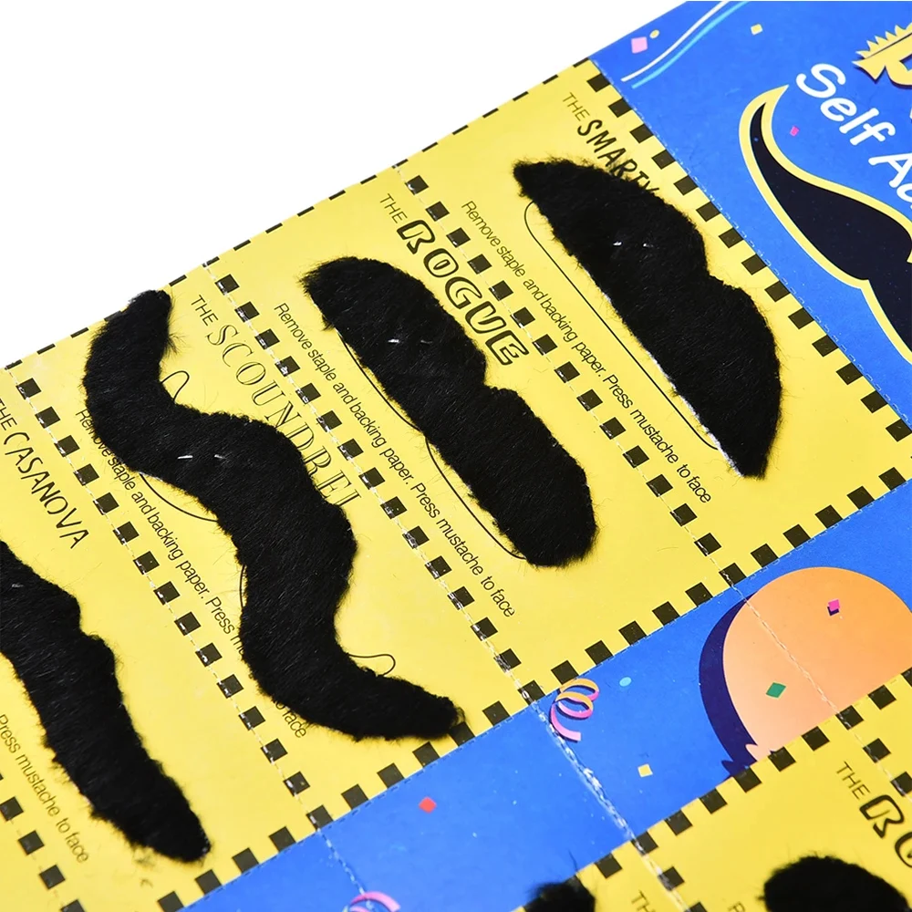 12 szt. Śmieszne Wąsy Pirackie na Imprezę Halloween Cosplay Sztuczna Broda Wąsy Rekwizyty do Zdjęć Dzieci Dorosły Kostium na Halloween Akcesoria na Imprezę