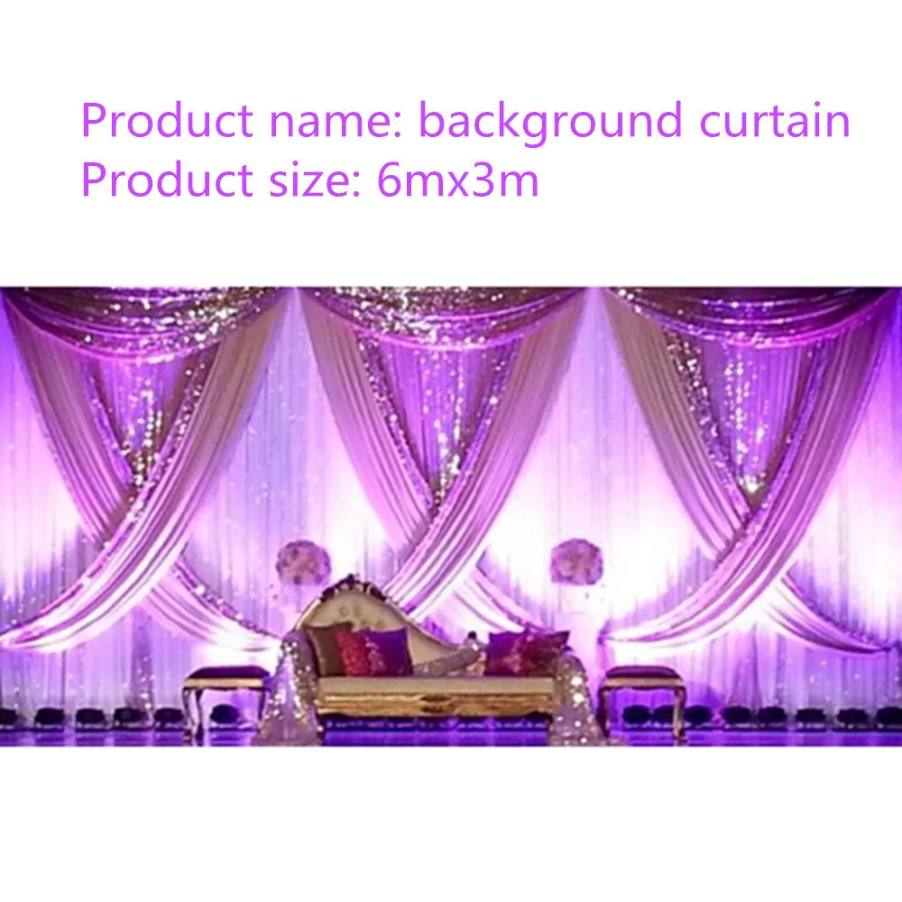 High Quality Wedding Backdrop Curtain Sequined Cheap Wedding Decorations 6m*3m Cloth Background Scene Wedding Decor Supplies