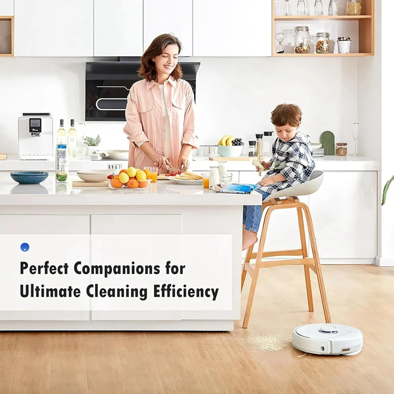 Sacchetti per la polvere usa e getta da 4 pezzi con filtro HEPA per NARWAL freno X Ultra Robot Vacuum, 1L Large Dust Bag Replacmenet