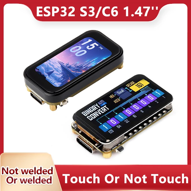 Picture 3: ESP32-C6/S3 1.47inch  Touch LCD TouchScreen Display Development Board IPS Supports WiFi 6 & Bluetooth ESP32 C6/S3 1.47 inch LCD