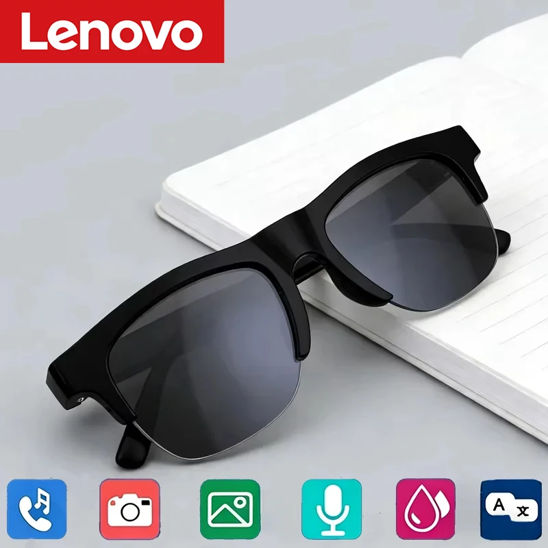 Lenovo KI-Smart-Brille 8K Fernbedienung Touch-Fotokamera Aufnahme Übersetzer Sprachassistent Kabellose Bluetooth-Brille