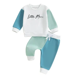 Toddler Baby Boy Spring Fall Outfit Little Man Sweatshirt Jumper Trouser Jogger Clothes Set Tracksuit