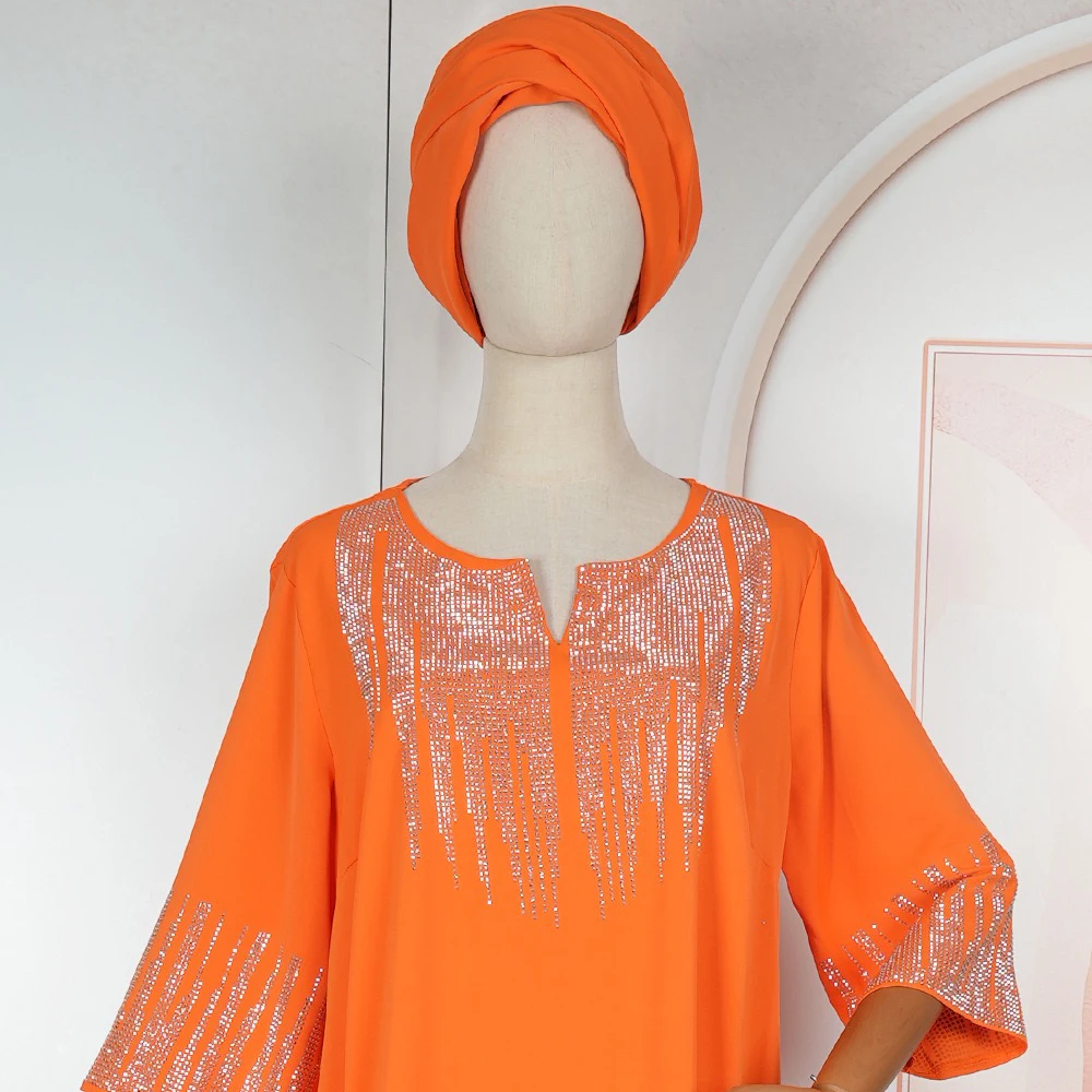 Abayas for Woman 2025 New Africa Cloth Dubai Turkey Diamond Fashion Caftan Boubou Birthday Wedding Party Robes Dress Wholesale