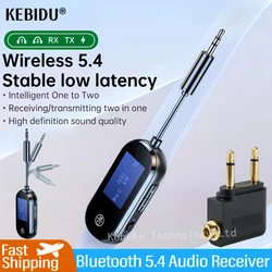 2 In 1 Bluetooth 5.4 Audio Transmitter Receiver 3.5mm AUX Jack Airplane Wireless Adapter Mic For TV Car kit Speaker PC Headphone