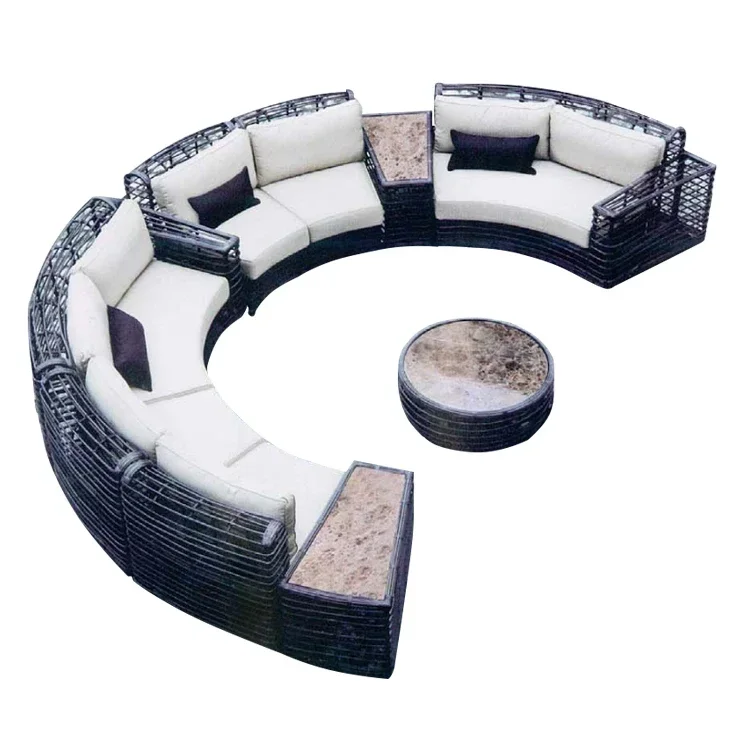 

Aluminum Rattan Outdoor Sofa Furniture,Wicker Garden Sectional Sofa