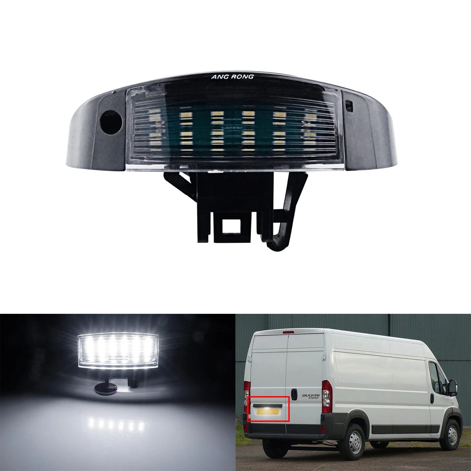 For Fiat Ducato 230 244 Closed Van/bus LED License Number Plate Light 6340A8 Fits Citroen Relay Peugeot Boxer Van Bus 1994-2006