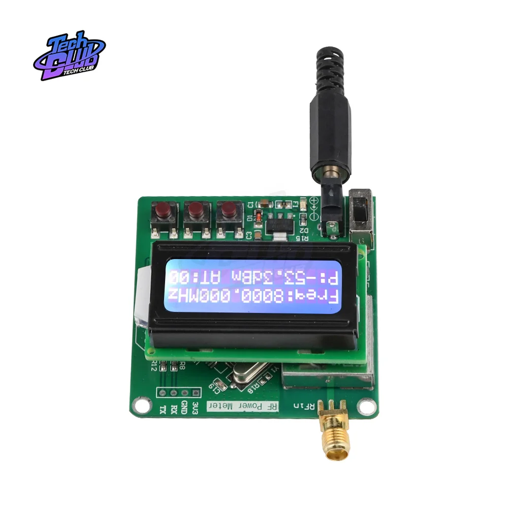 1M-8G RF Power Meter -5 to -60dBm Measurement-Range Settable Power Attenuation Digital Display Signal Intensity Electrican Tool