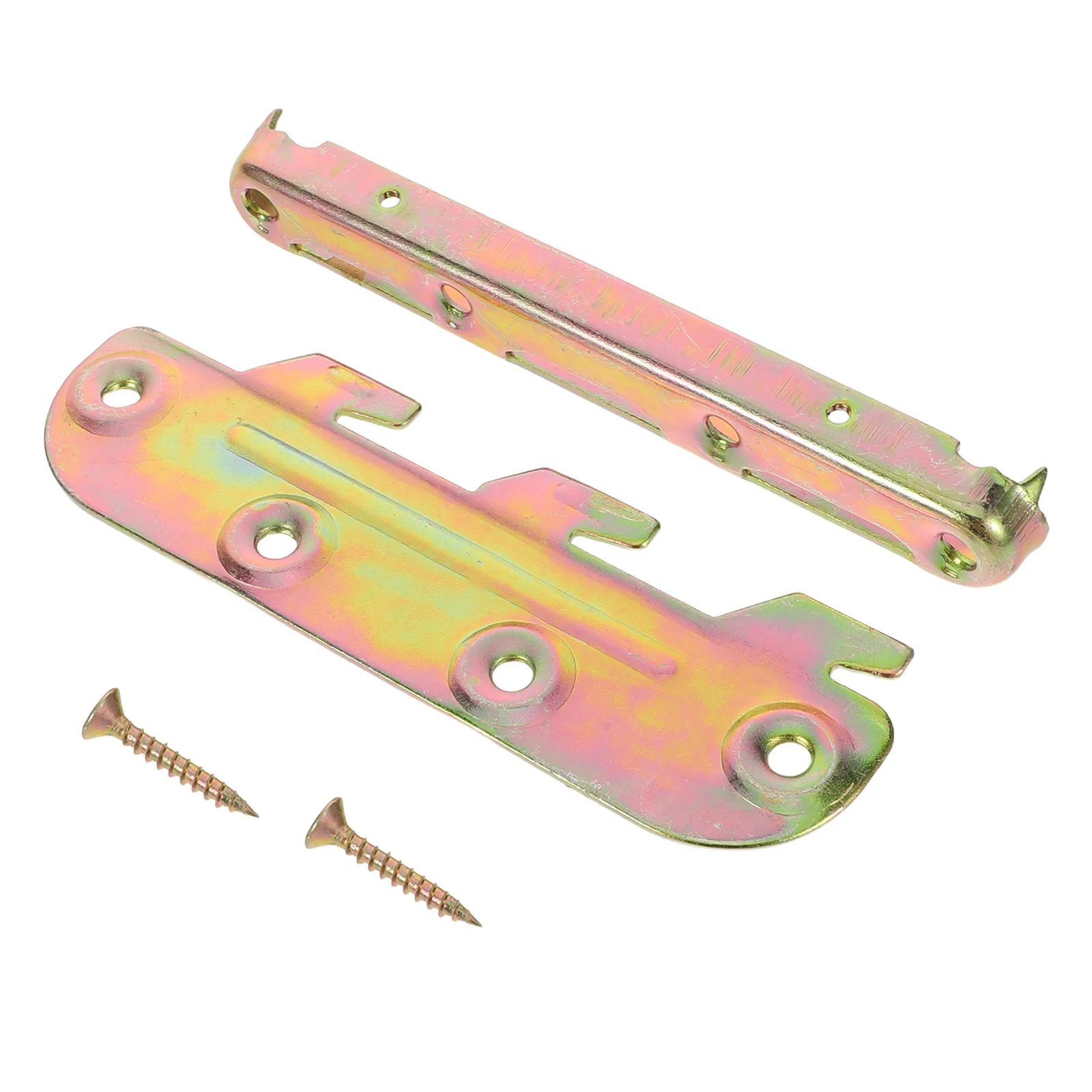 4 set Staffe per binari del letto Hardware per connettori del telaio per testiera Pedana Nessuna mortazza Facile installazione Design nascosto Stabile