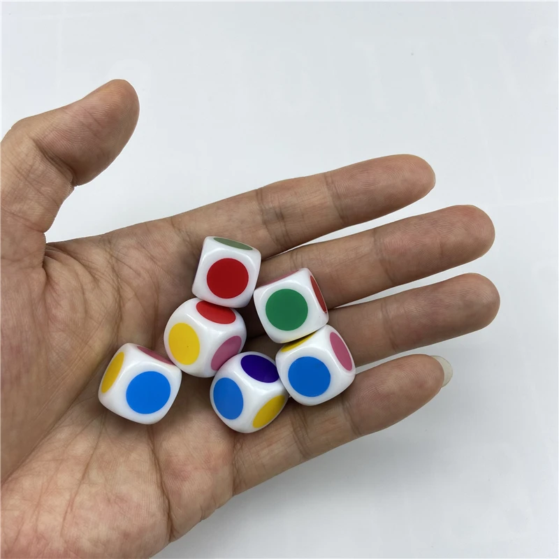 10 Pcs/Lot Acrylic Board Game Six Sided white Color Family Party Funny Table Dices Games Educational  High Quality