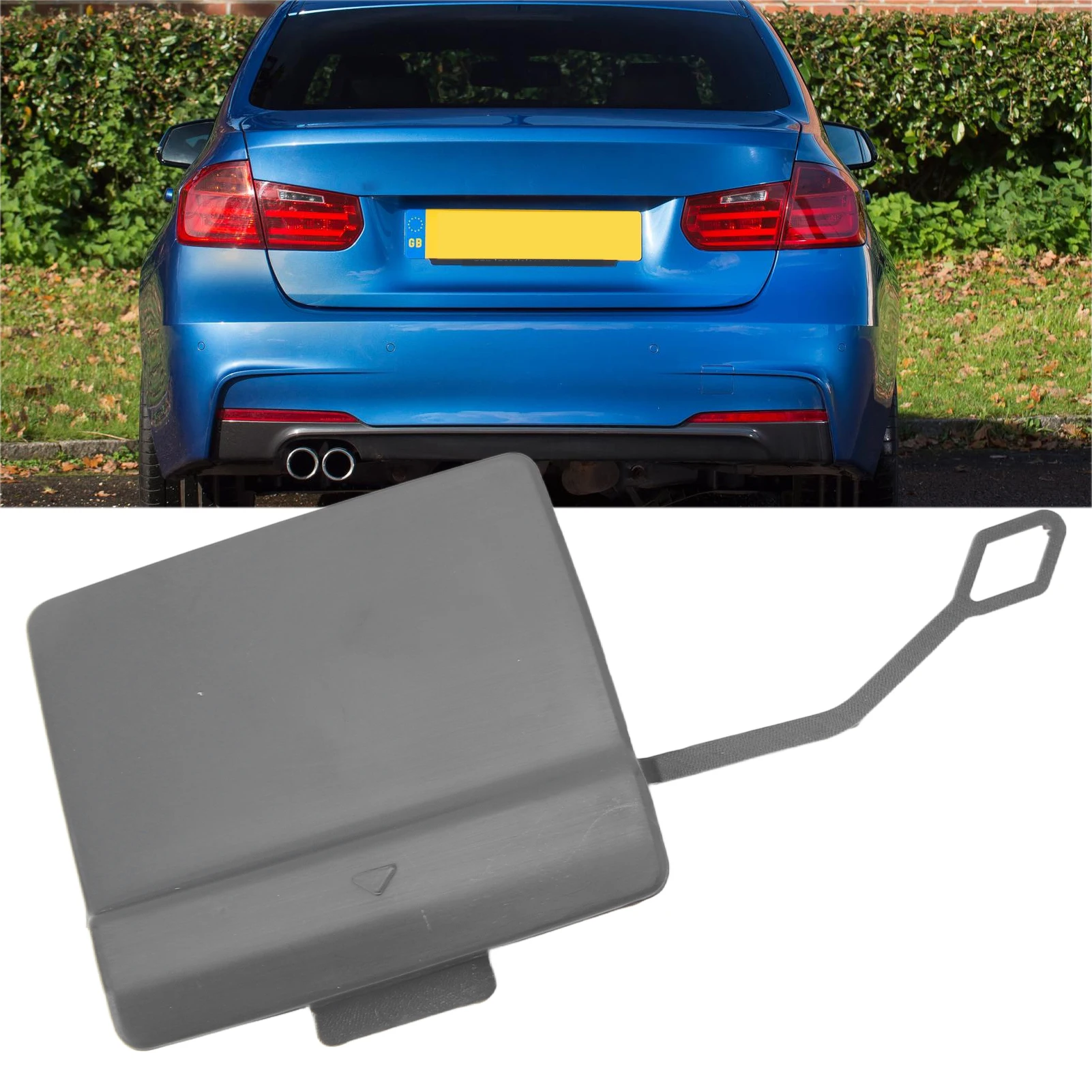 Rear Bumper Tow Hook Cover Cap 51128056615 Tow Hook Eye Cover for BMW 3 Series F30 F31 M Sport Sedan 2013 2014 2015 2016-2018