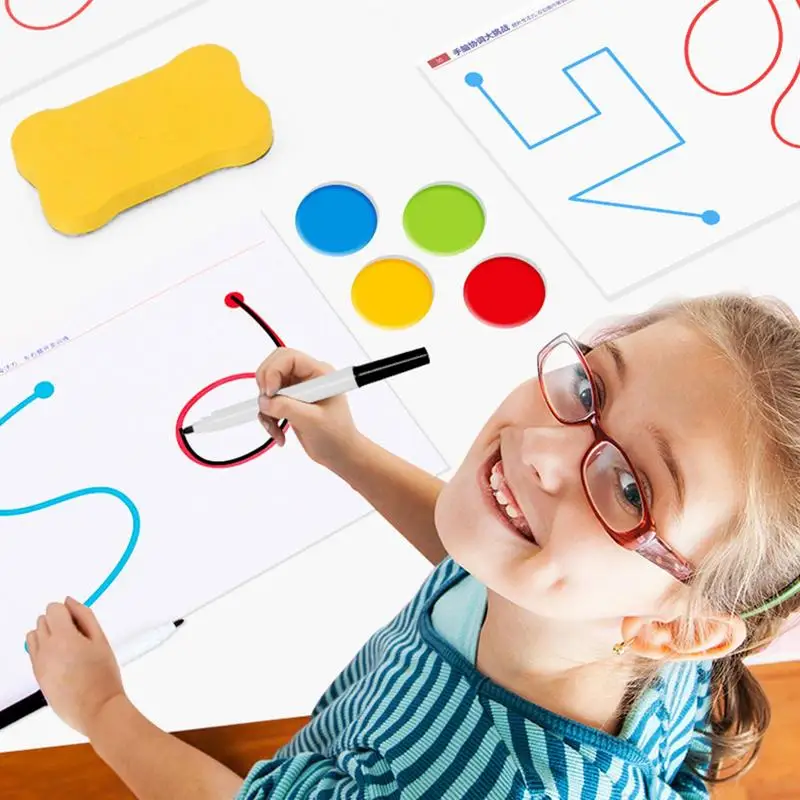 Jouet de dessin Montessori, stylo, contrôle, formation, couleur, forme, jeu de correspondance, activités d'apprentissage pour tout-petits, livre éducatif