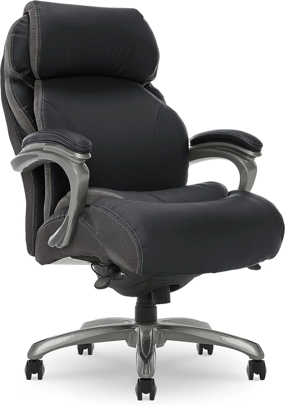 Executive Office Chair with AIR Lumbar Support Elite Cushioning System Supports up to 350 lbs Bonded Leather Ergonomic Design