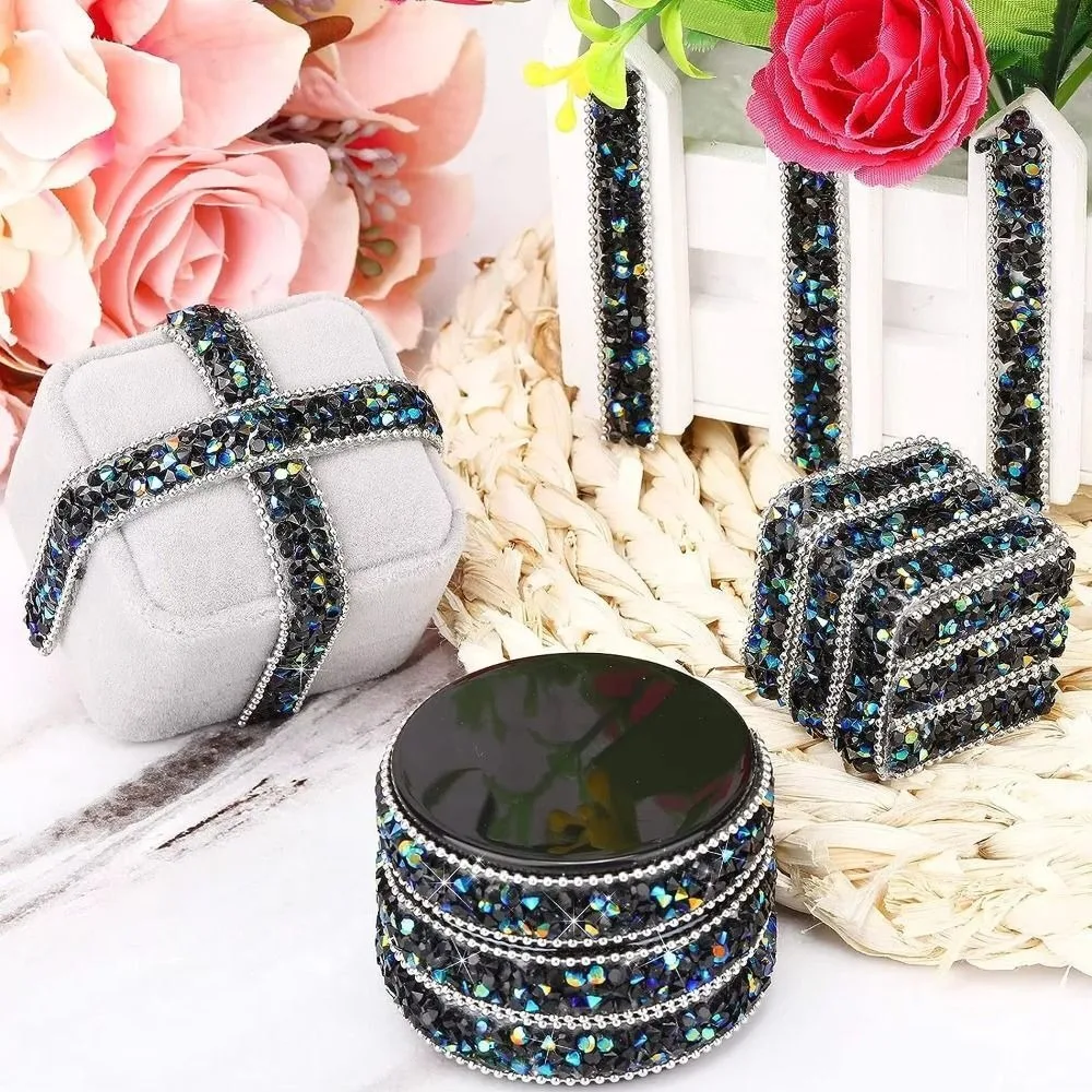 

Self Adhesive Crystal Rhinestone Sticker DIY Sticker Bling Crystal Rhinestone Ribbon 1cm Width Diamond Ribbon For DIY Art Craft