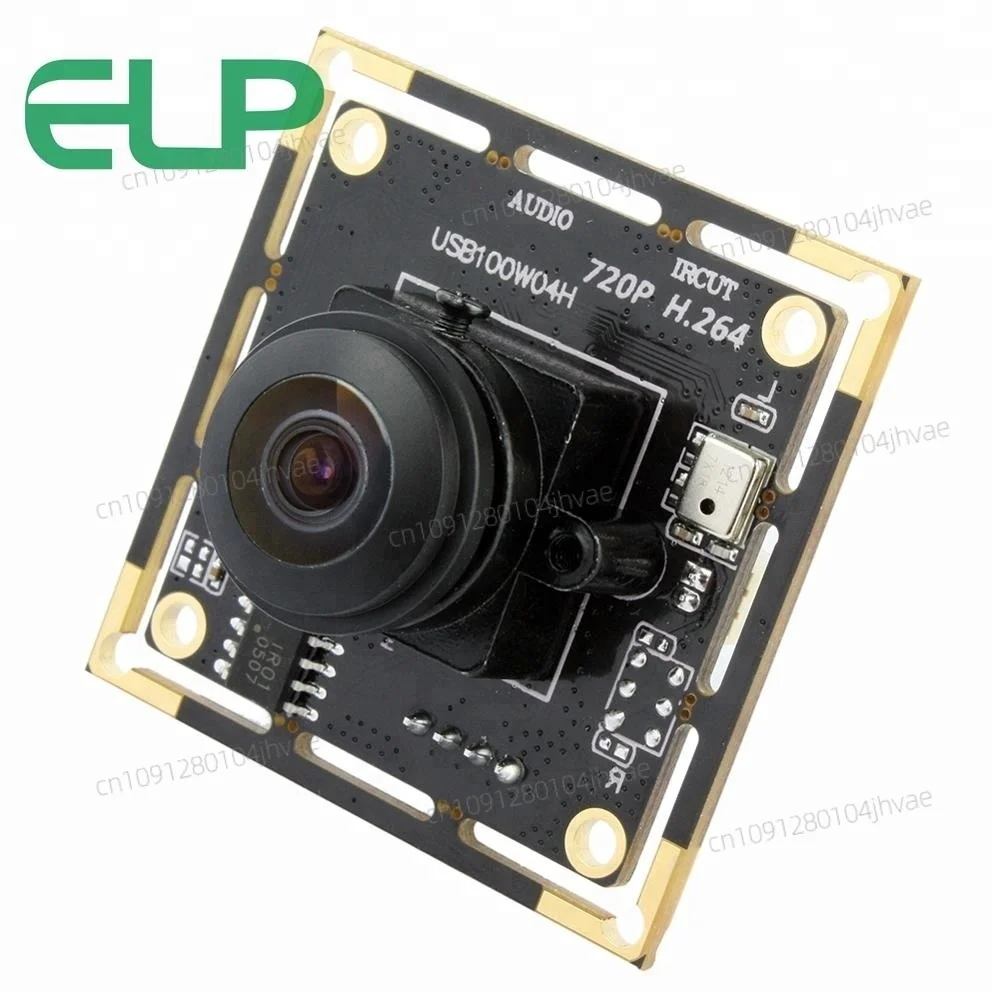 

ELP Wide Angle Webcam Fisheye Lens Mini Industrial H.264 720P 30fps HD USB Camera Build in Microphone