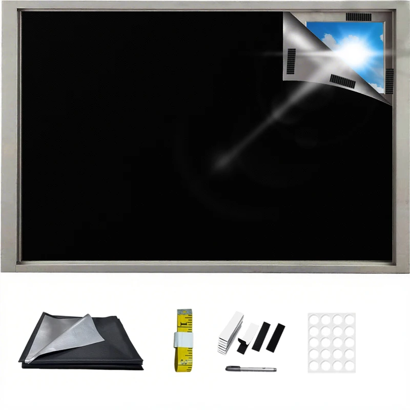 

Серебристо-черная ткань для солнцезащитного козырька 1x1,45м= значительный9.37 * 57.09inch]. Простота установки. Эффективно блокируйте солнечный свет.