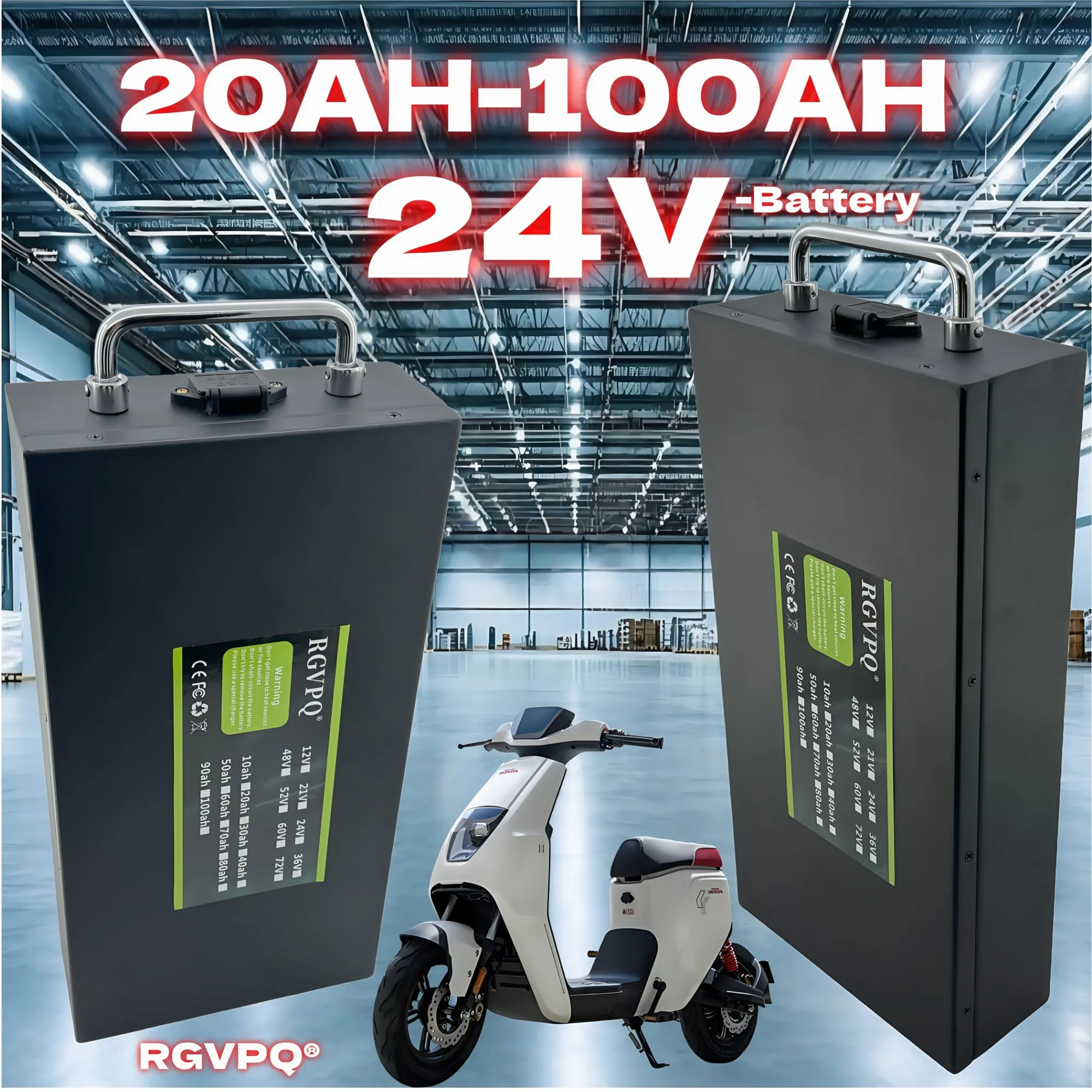 

Air transportation, 100% brand new Harley 24V 20AH-100AH waterproof lithium power battery suitable for CityCoco electric scooter