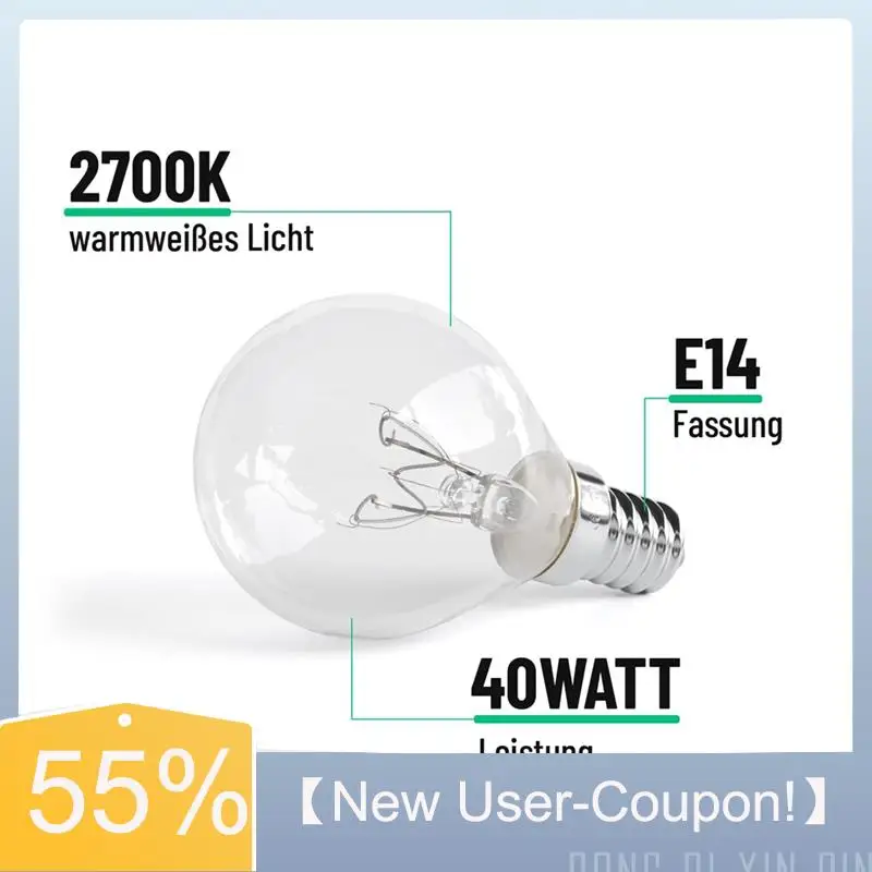 A60T جديد G45 Mini Globe مصابيح كهربائية 40W لمبات مستديرة وهاج للأجهزة الصغيرة والأفران والميكروويف