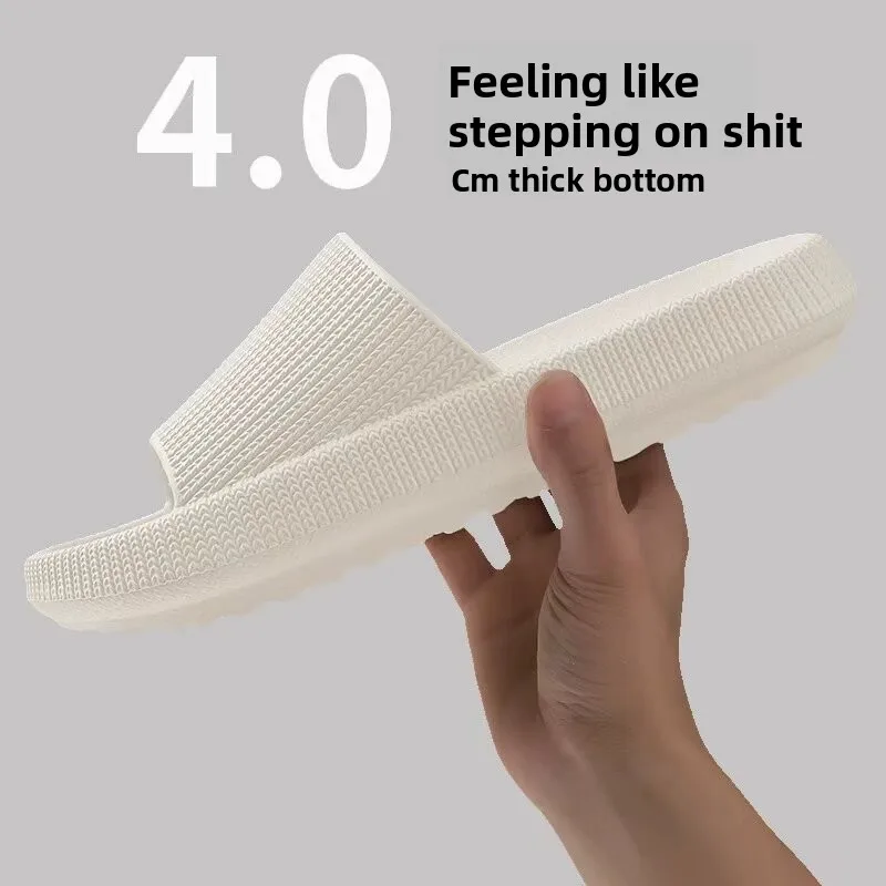 New Design Anti-Slip House Slippers for Living Room Bathroom  Couple Super Soft Thick-soled  EVA Slippers for Outdoor Wear image 5