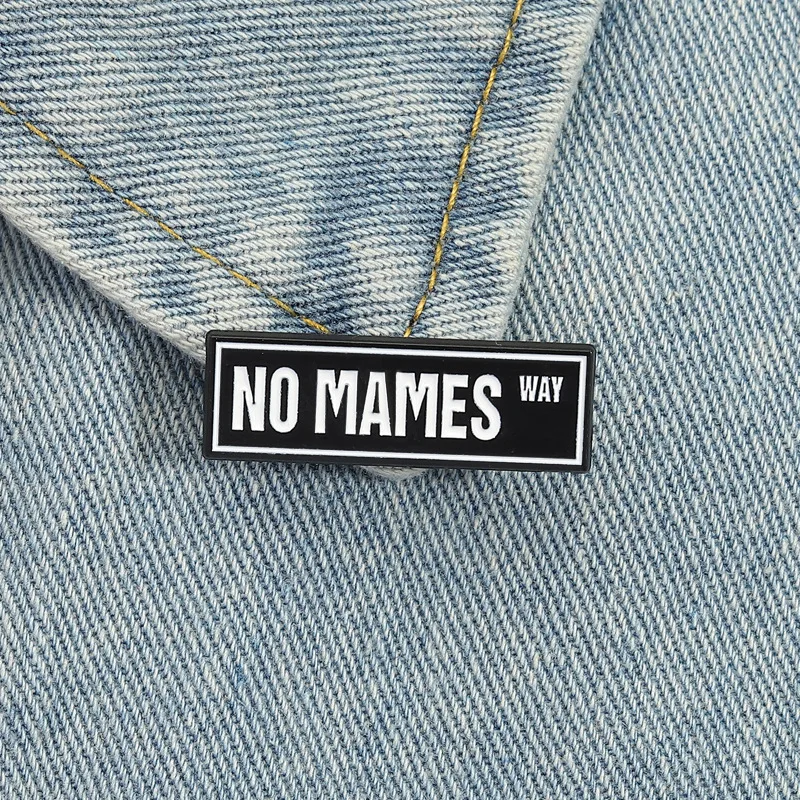 Simple letter brooch Cartoon Geometry Black and White English Metal Accessory Badge Fashion couple accessories jewelry gifts