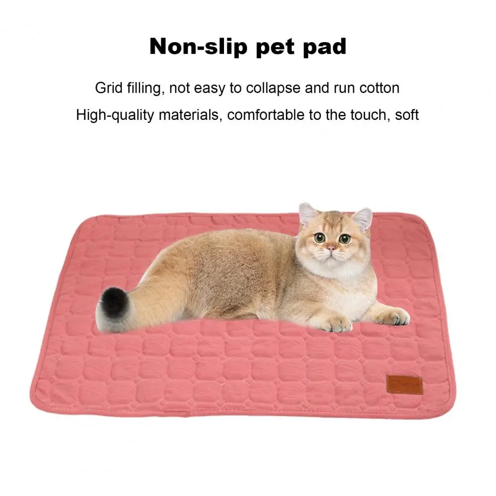 Non-slip Pet Mat Soft Quilted Pet Pad for Dogs Cats Non-slip Bottom Rectangle Sleeping Mat Summer Carpet for Medium for Puppy