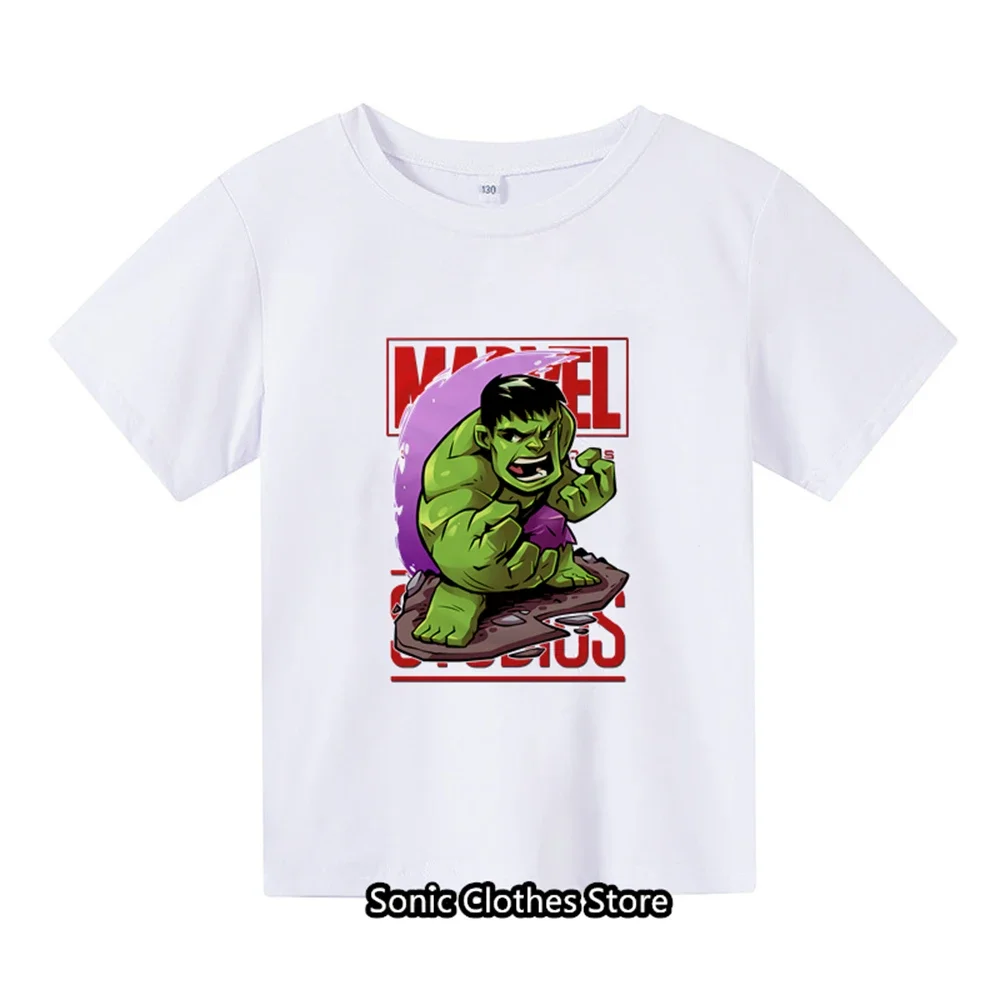 Summer Children 3D Cartoon T-shirt For Boys Hulk Boys T Shirt Girls Tops Tees Cartoon Kids Clothes Y2k Men Women Clothing