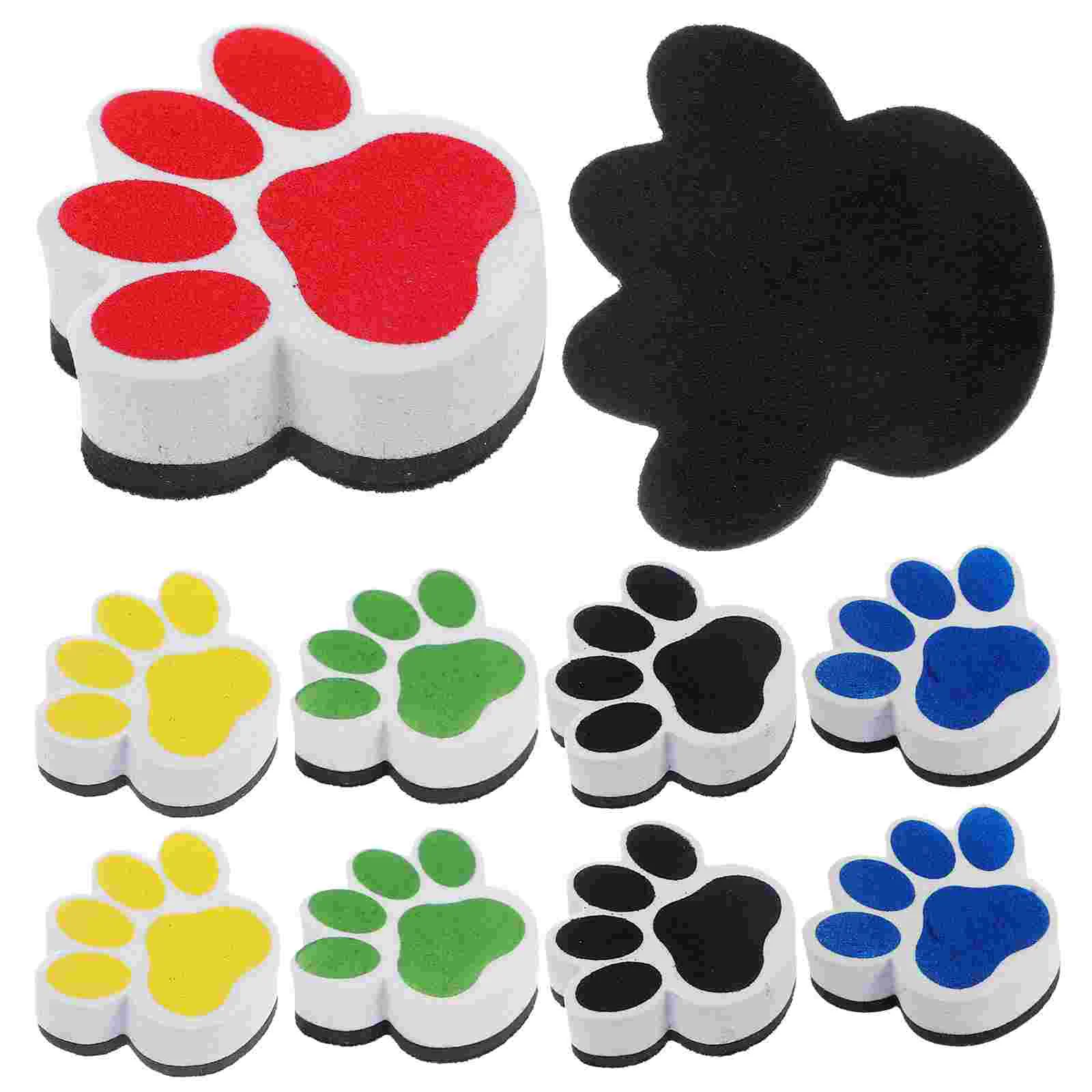 10 Pcs Cat Paw Cartoon Whiteboard Eraser Office Dry Felt Erasing Erasers Teacher Gift