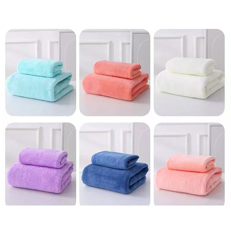 Thickened Men's And Women's Coral Velvet Bath Towel 70x140 Cm Household Children's Soft Bath Towel Water Uptake Non Shedding Hai