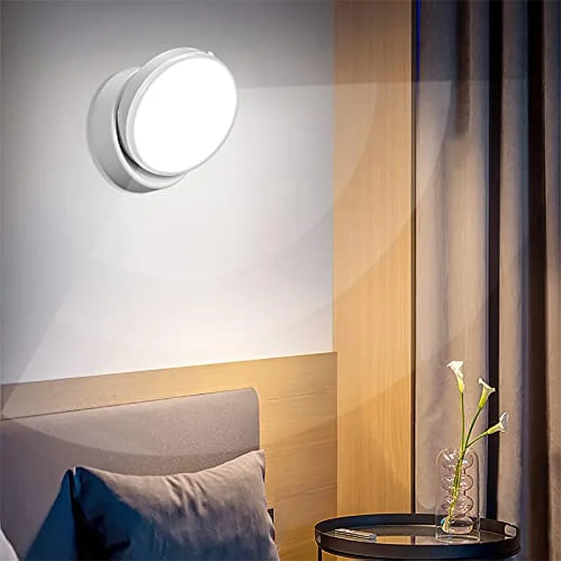 Wireless Ring Dynamic 360° Rotating LED Night Light Cabinet Light Portable Night Light Bedroom Hallway Kitchen Essentials