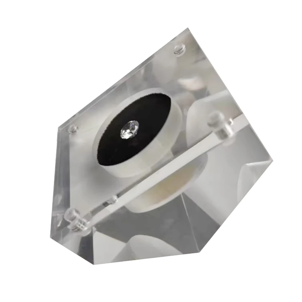 Clear Diamond Storage Box Transparent Loose Gemstone Jewelry Display Stand Gems Organizer Bare Stone CVD IGI Zircon Show Box