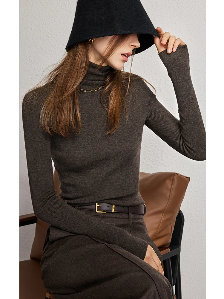 

UNQ Sl High Ne Вязаный свитер Удобный топ для похудения Yangzi Пряжа Шерстяное волокно Мягкий длинный свек для поездок на работу Sle Faion