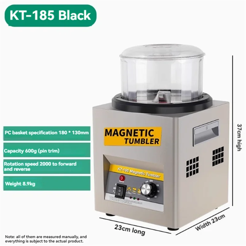 Magnetic Tumbler KT185 Jewelry Polisher Tumbler and Finisher for Polishing with Adjustable Direction and Time for Jewelry