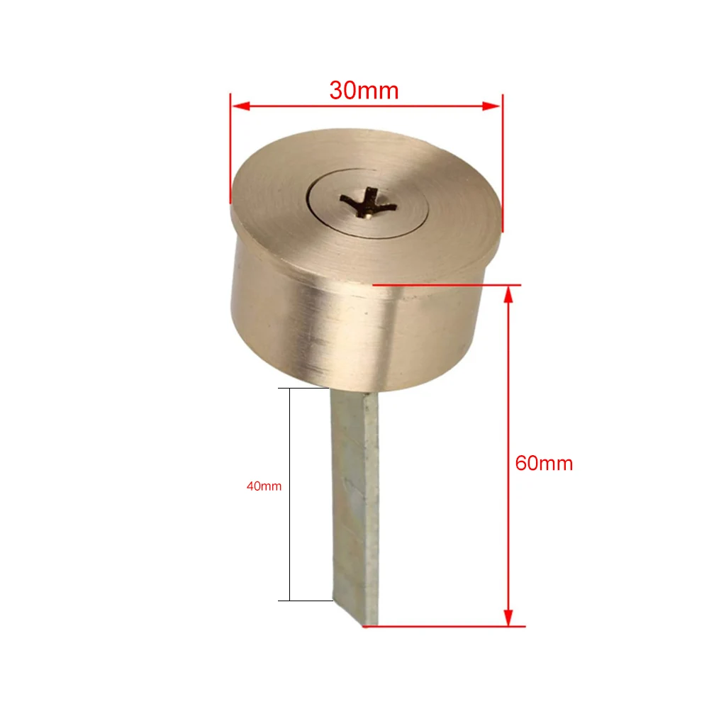 Brass Replacement Mortise Rim Cylinder Door Night Latch Lock Cross Shaped Nightlatch + 6 Keys