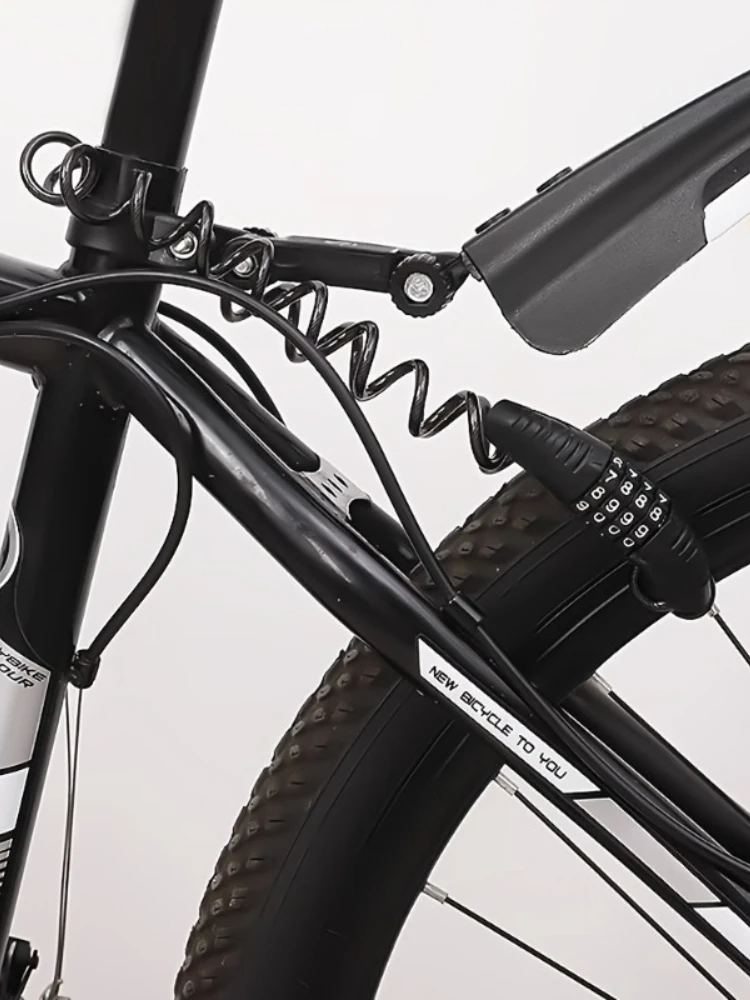 AliExpress Bicycle Lock Wire Rope Chain 4 Digit Password Lock Mountain Bike Motorcycle Anti-theft Password Bag Locks Helmet Lock