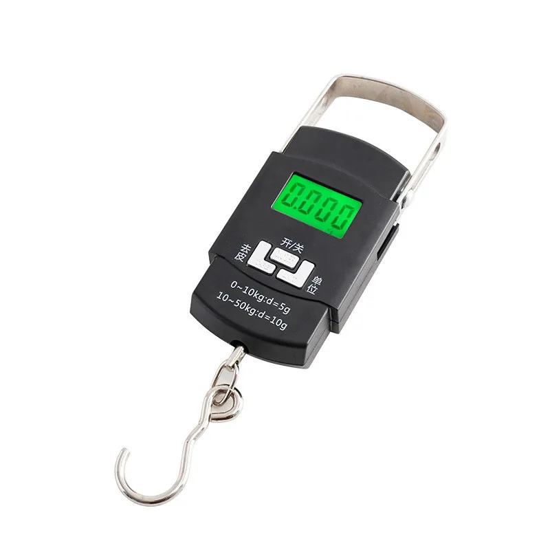 50kg Digital Hanging Hook Scale Portable Handheld Electronic Luggage Scale Mini Spring Scale Suitcase Weighing Postal Scale