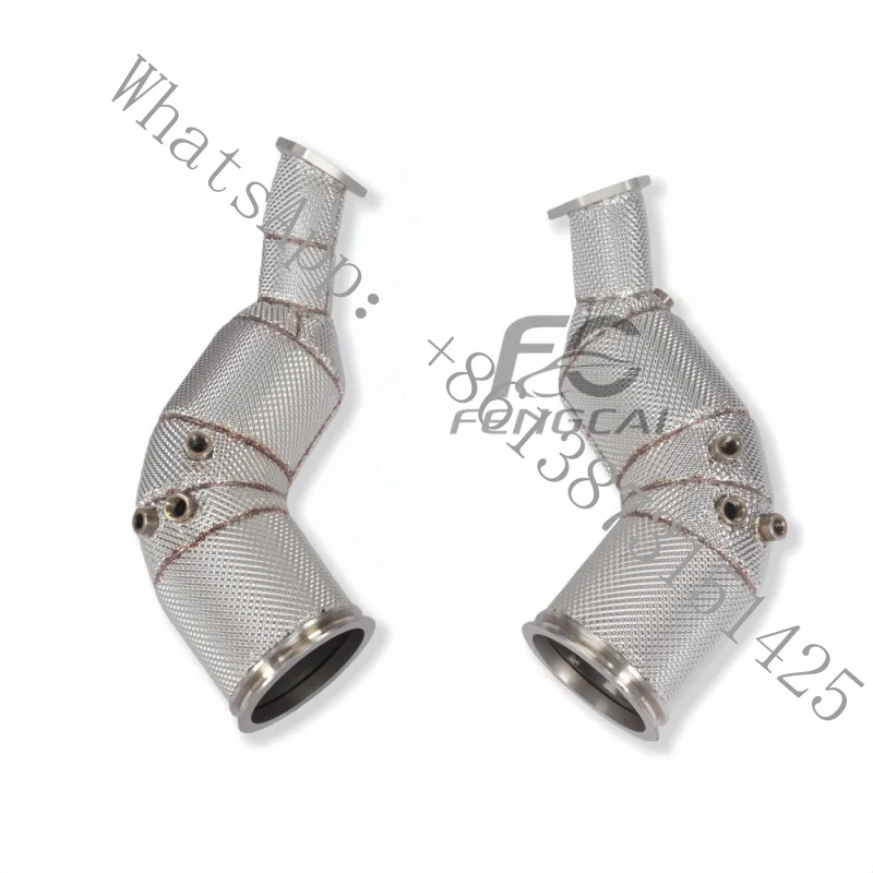 

High-flow insulated downpipe, suitable RS6 RS7 C8 4.0T 2021-2022, made with OPF to enhance racing power and performance
