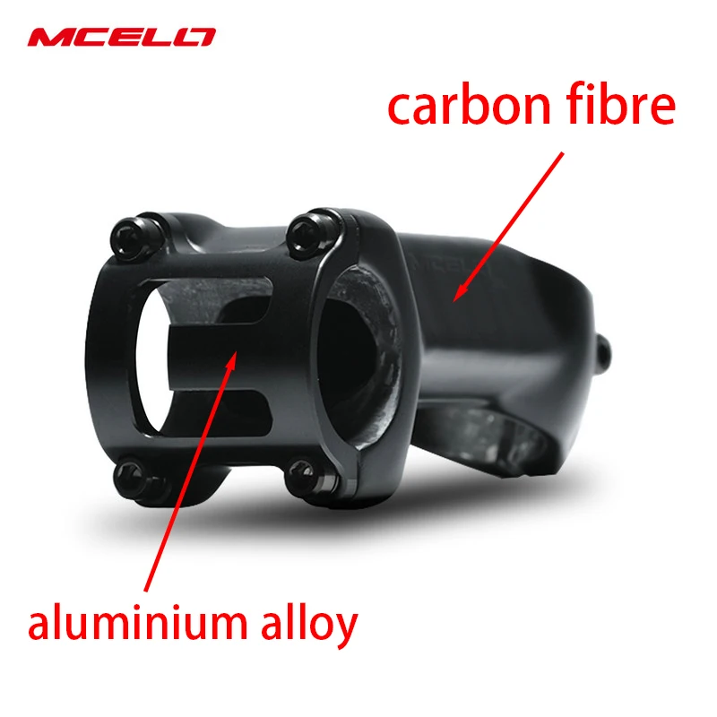 2023 MCELO new carbon fiber bicycle ultra-light handle 28.6-31.8mm road bicycle and mountain bicycle use negative angle of 20°