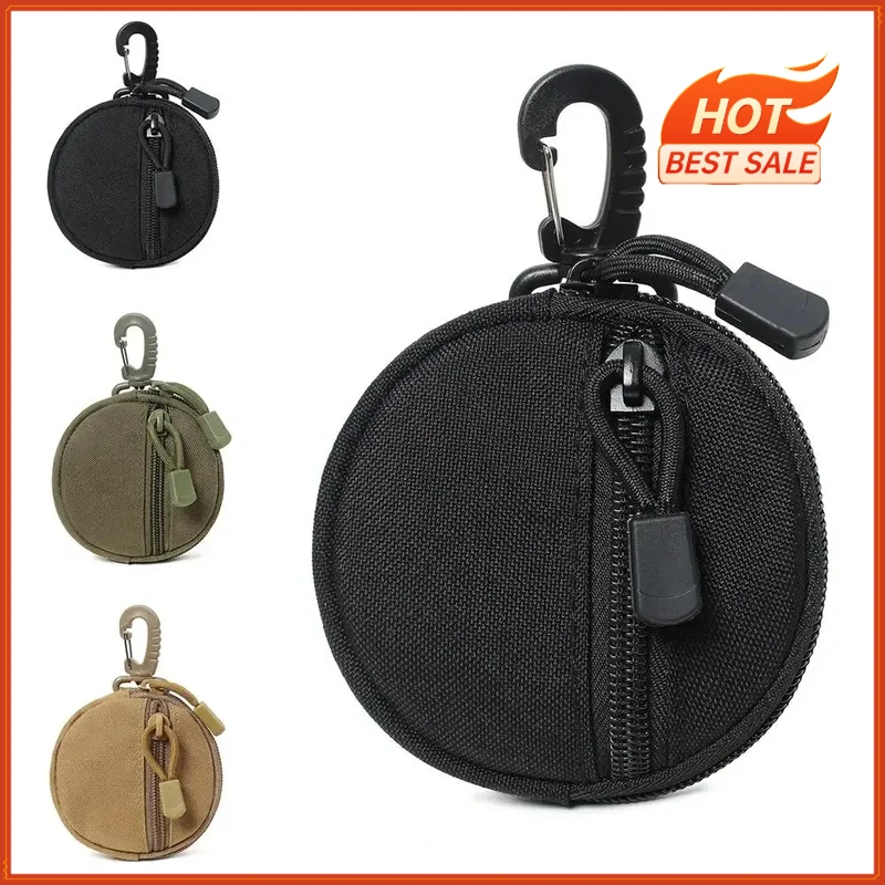 Outdoor Hiking Hunting Accessories Waist Bag Mini EDC Tool Pouch Keychain Zipper Holder Earphone Key Wallet Coin Purses