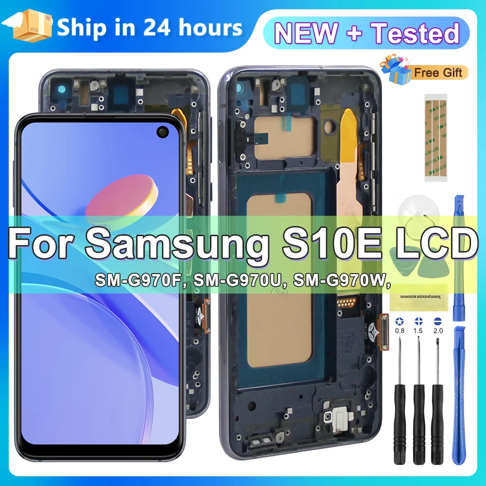 TFT INCELL LCD 프레임 디스플레이 터치 스크린, 삼성 S10E G970 G970F LCD 디지타이저 어셈블리 교체