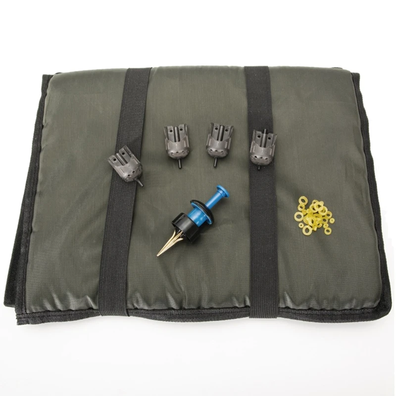 Fishing Quick Fish Folding Unhooking Mat + Pellet Bander Bands Feeders,Fishing Protection Tool