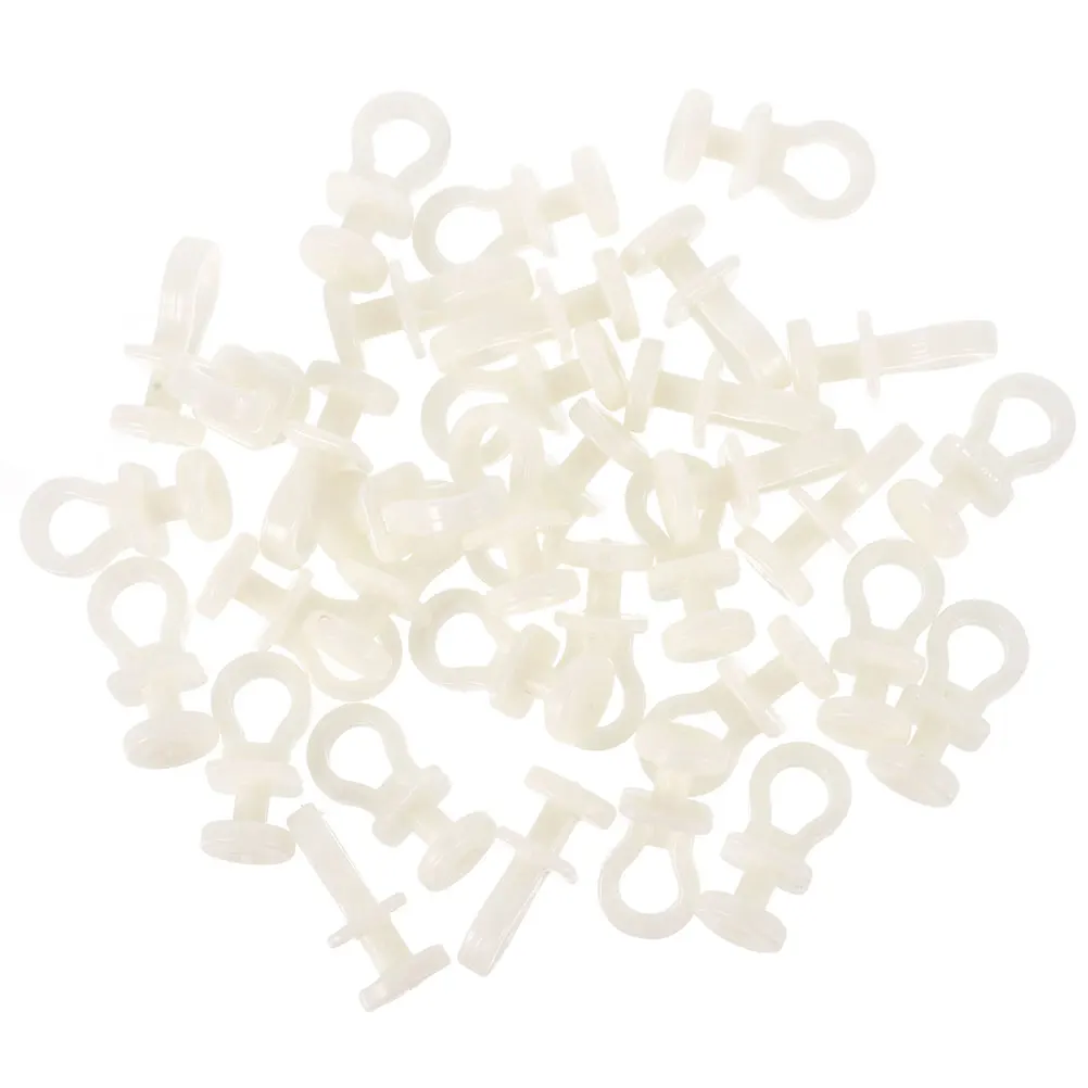 

30pcs Plastic Track Bead Slides Quiet Rv Shower Curtain Track Smooth Glide Beige Color Ceiling Mount System No Drill Hardware