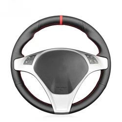 Black Faux Leather Car Steering Wheel Cover for Alfa Romeo Giulietta 2010-2014 Mito 2008-2015