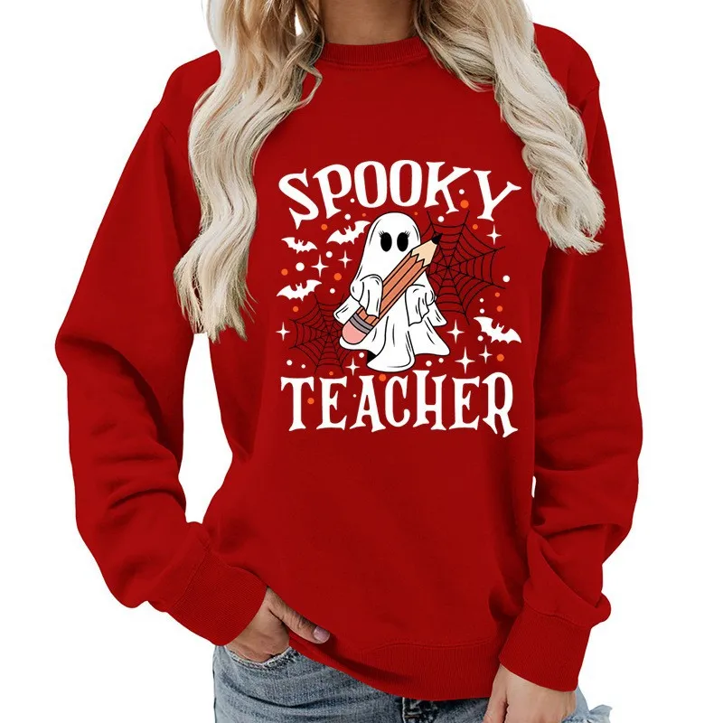 Spooky The R-print col rond femme haut à capuche est décontracté et ample pour l'automne et l'hiver sweats Streetwear femmes
