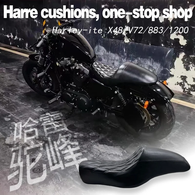 Motorcycle For Harley Sportster XL R H 883 1200 L X48 2004-23 Accessories Retrofit Driver Rear Passenger One Piece Seat Cushion