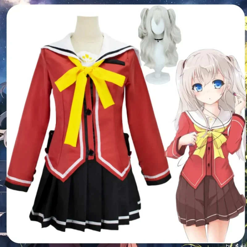 2025 New Anime Cosplay Costume Women JK Uniform Outfit Charlotte Tomori Nao Cos Wig Halloween Costumes AA