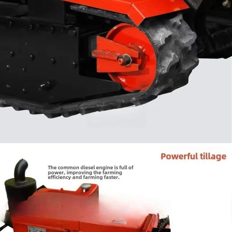 LMM1  crawler small trenching micro-tiller self-propelled multi-functional tiller