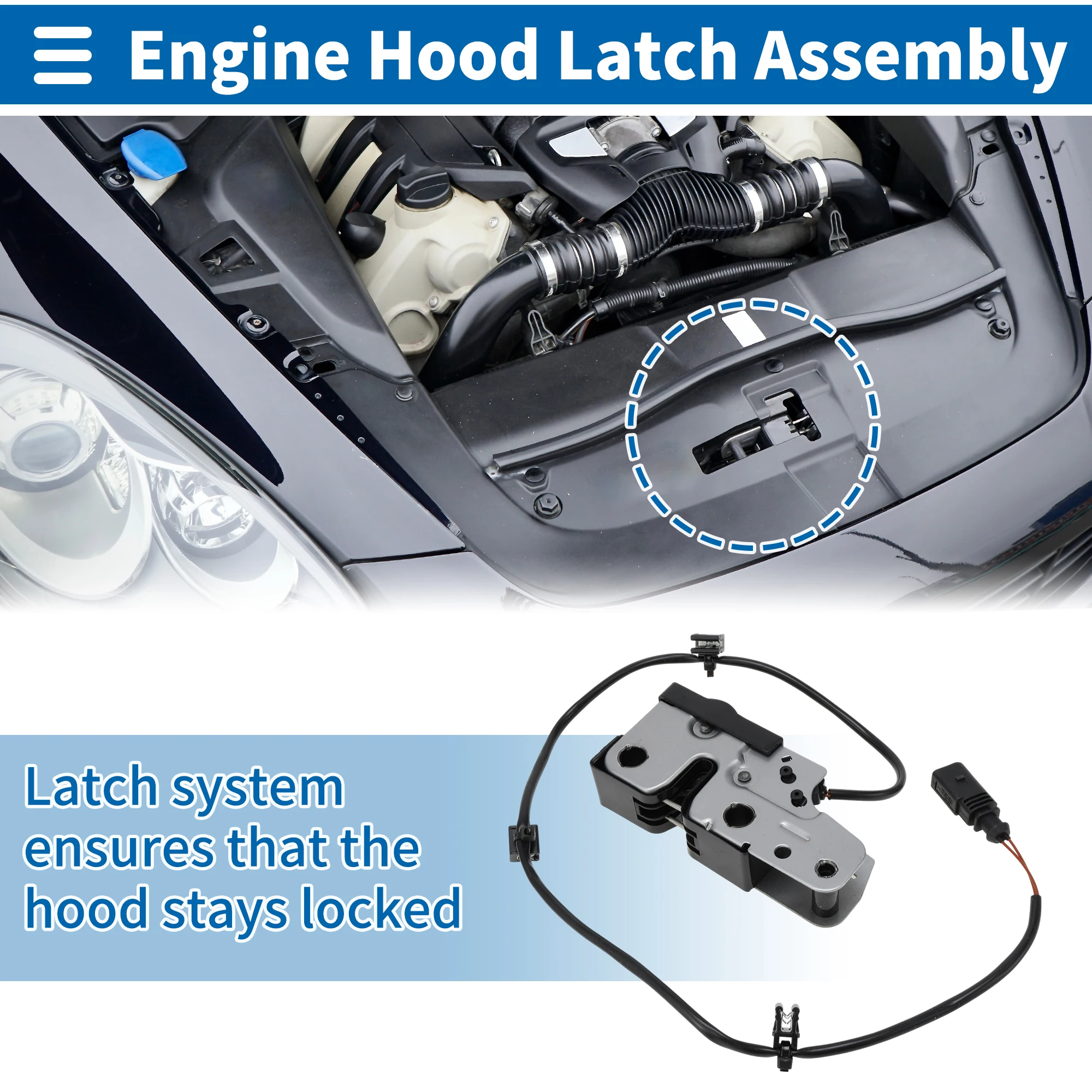 

Защелка капота UXCELL в сборе для Volkswagen Golf 2006-2010 No 3CD823509 1 шт.