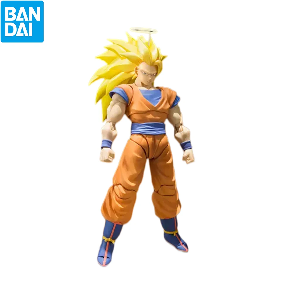 Bandai S.H.Figuarts Super Saiyan 3 Son Goku Dragon Ball Z Painted Articulated Anime Figure Collectible Desktop Display Toy