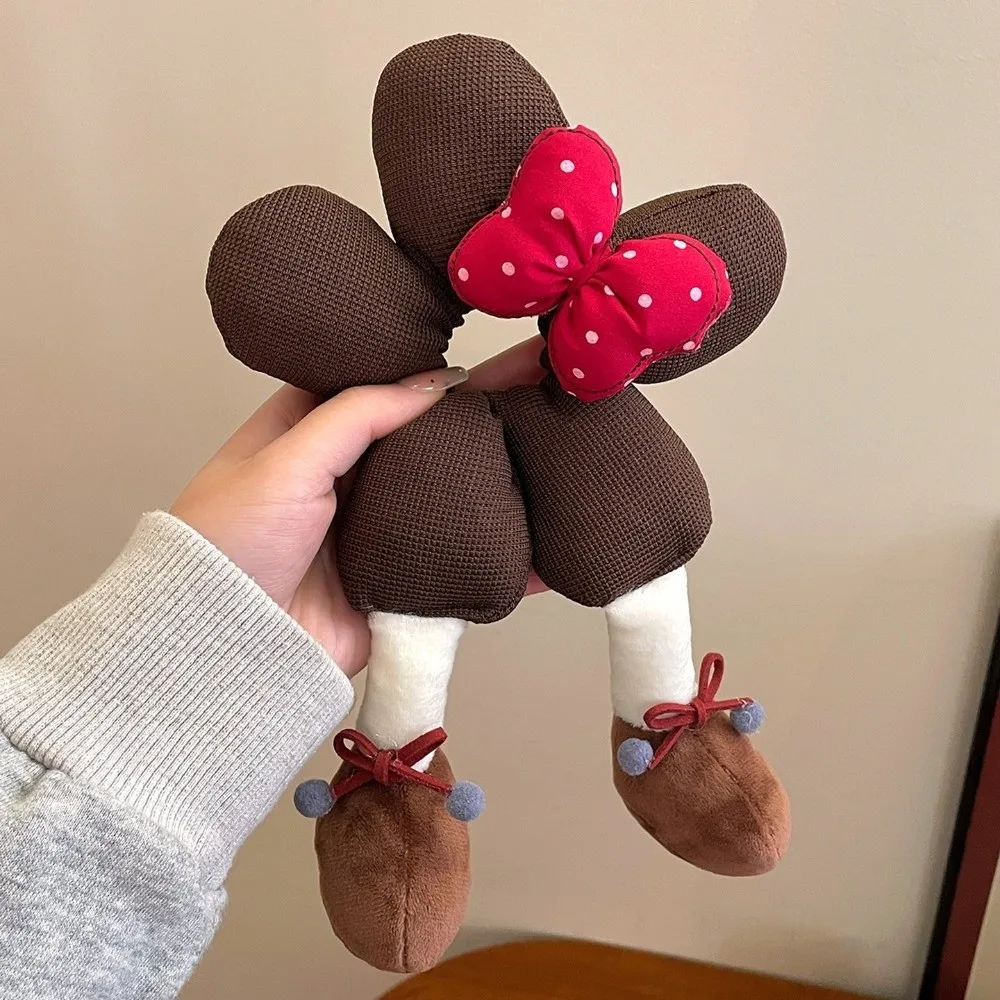 

Fashion Cartoon Flower Bow Hair Ring Cute Cloth Bun Rubber Bands Korean Style Headwear Cotton Filled Scrunchies for Gift